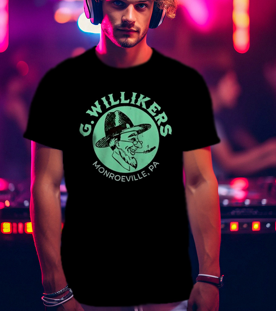 G. Willikers Monroeville PA Vintage Character Pipe Hat T-Shirt