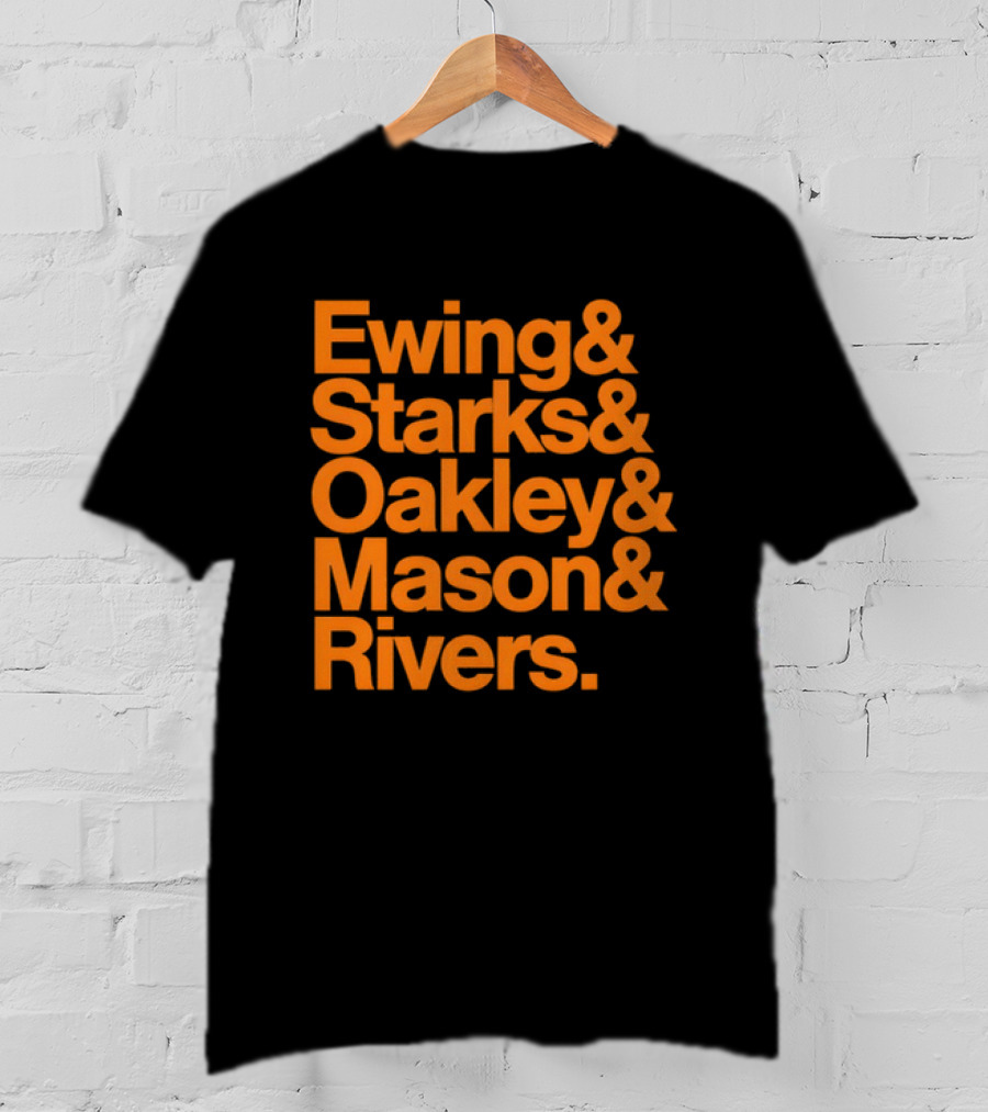 Ewing Starks Oakley Mason Rivers New York Knicks 1993 T-Shirt