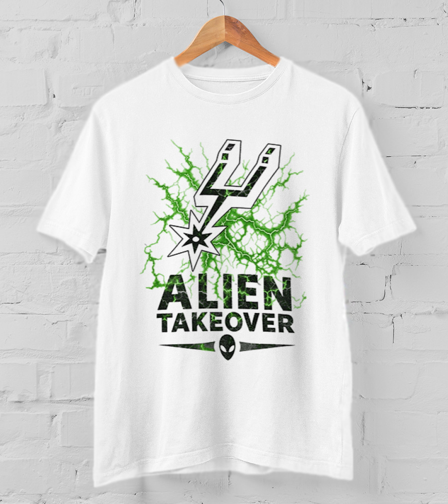 Alien Takeover San Antonio Spurs Basketball 2026 T-Shirt