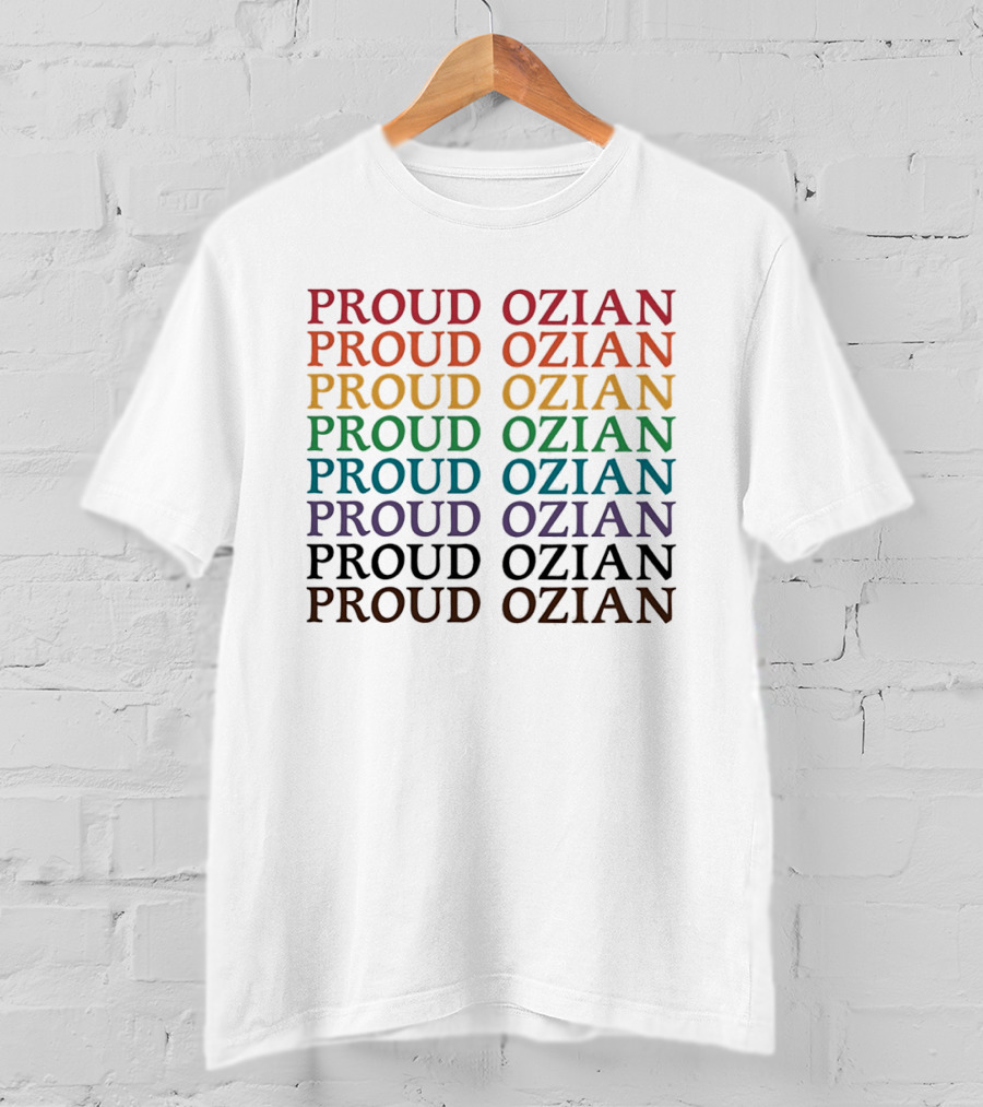Rainbow Multicolor Repeated Proud Ozian LGBTQ Wizard Of Oz T-Shirt