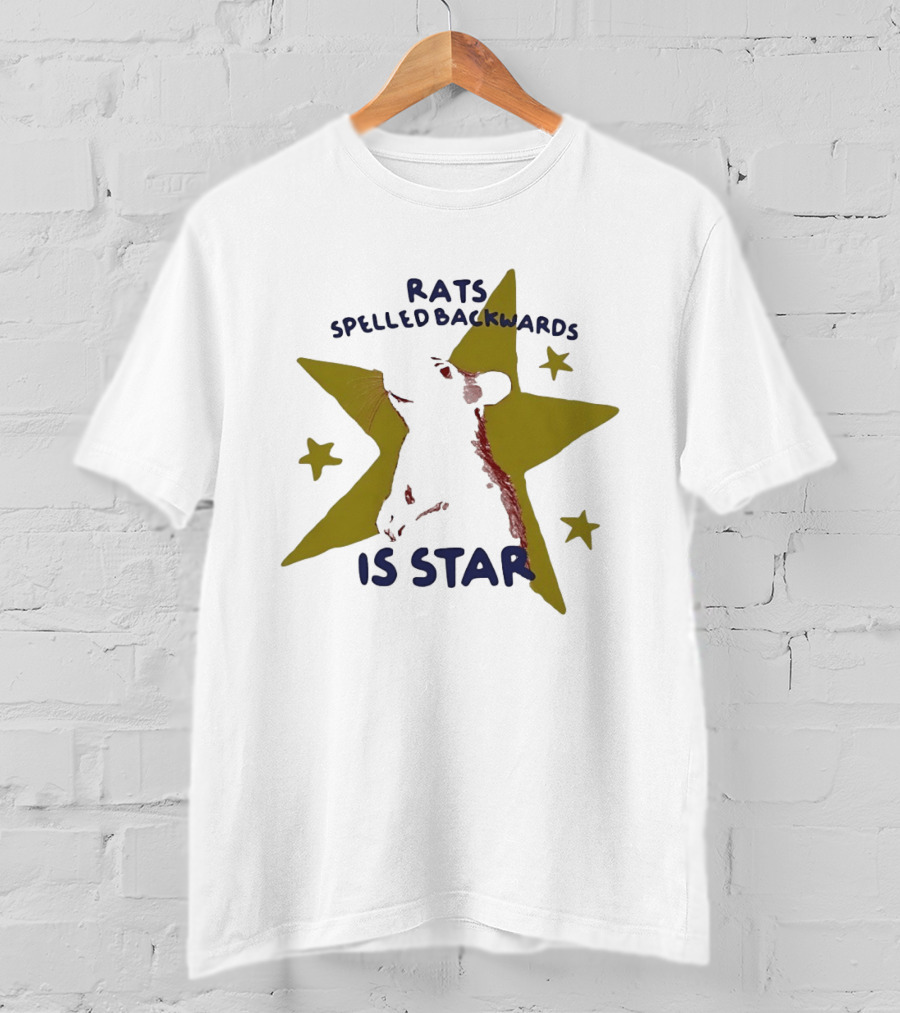 Rats Spelled Backwards Is Star Rodent Star Wordplay Pun Nature T-Shirt