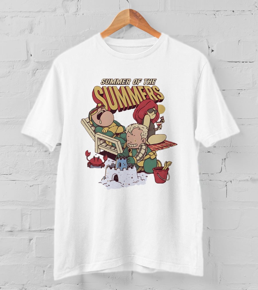 Summer Of The Summers Beach Day Sand Castles And Fun Cartoon T-Shirt