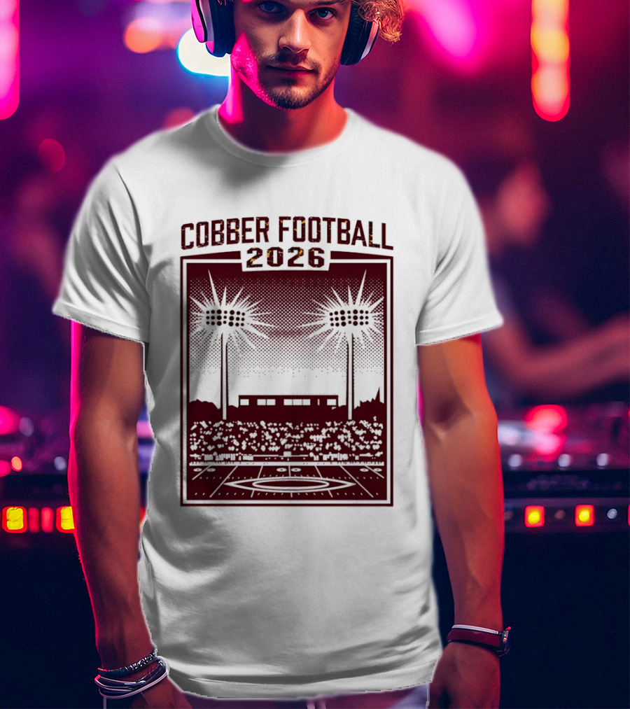 Cobber Football 2026 Stadium Lights Game Day Crowd Night Event T-Shirt