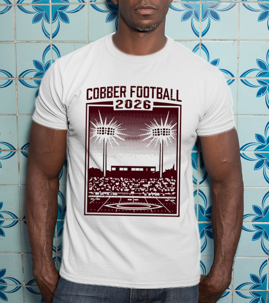 Cobber Football 2026 Stadium Lights Game Day Crowd Night Event T-Shirt
