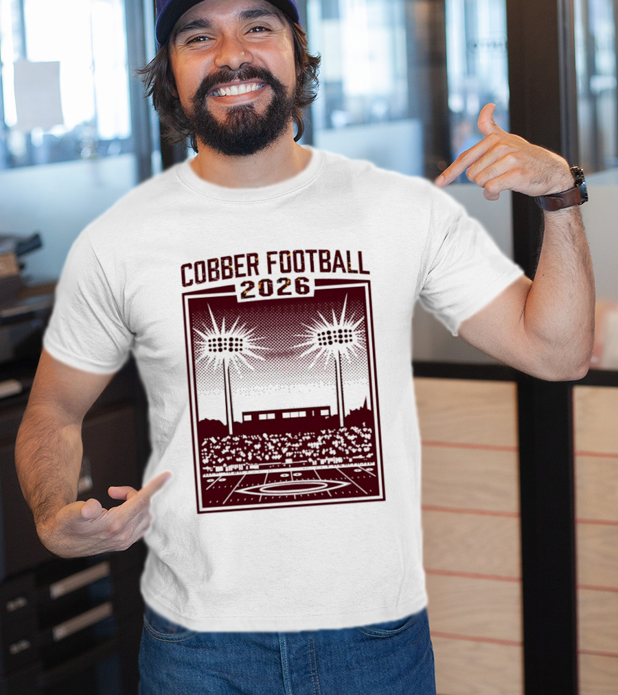 Cobber Football 2026 Stadium Lights Game Day Crowd Night Event T-Shirt