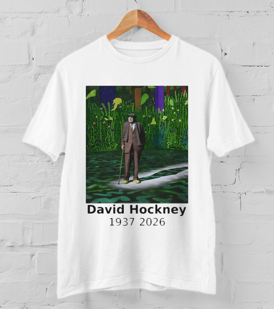 David Hockney 1937 2026 Colorful Garden Painting Memorial T-Shirt