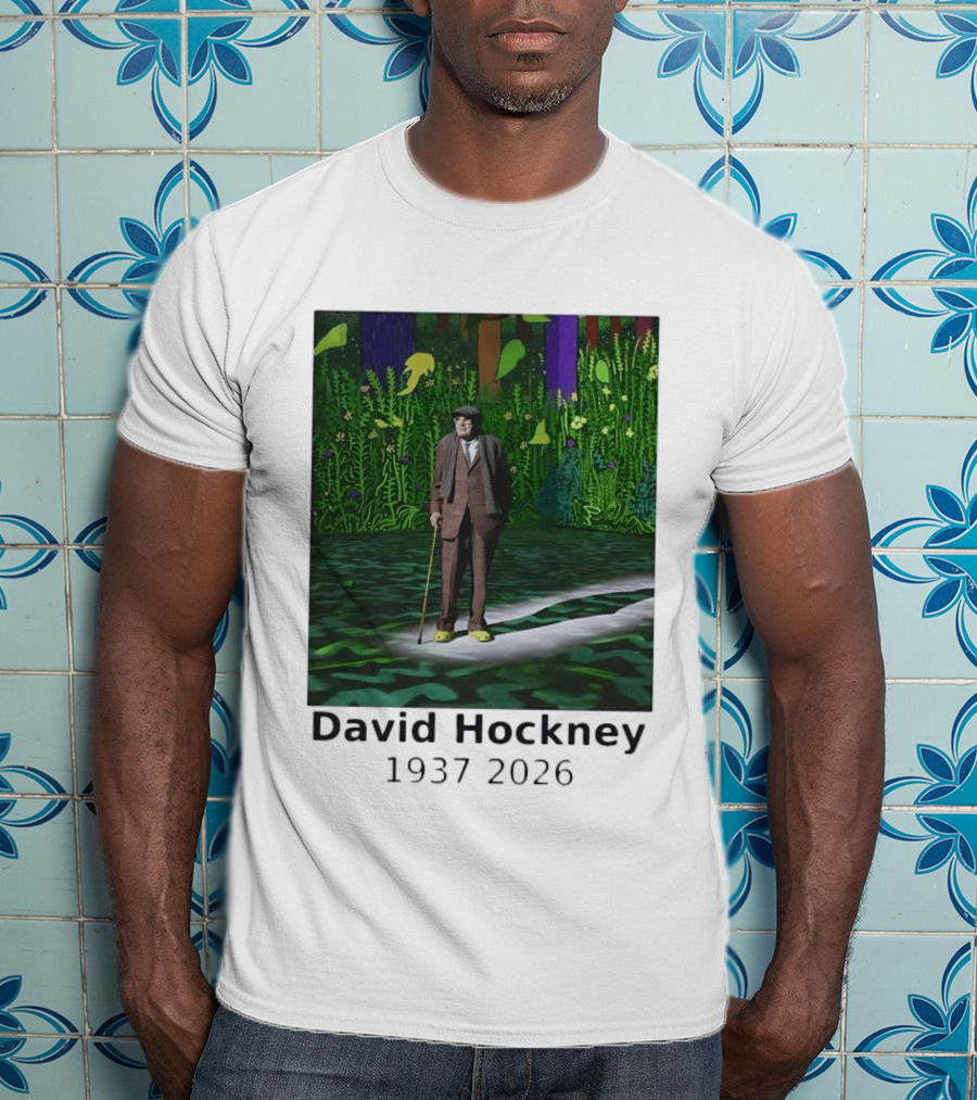 David Hockney 1937 2026 Colorful Garden Painting Memorial T-Shirt