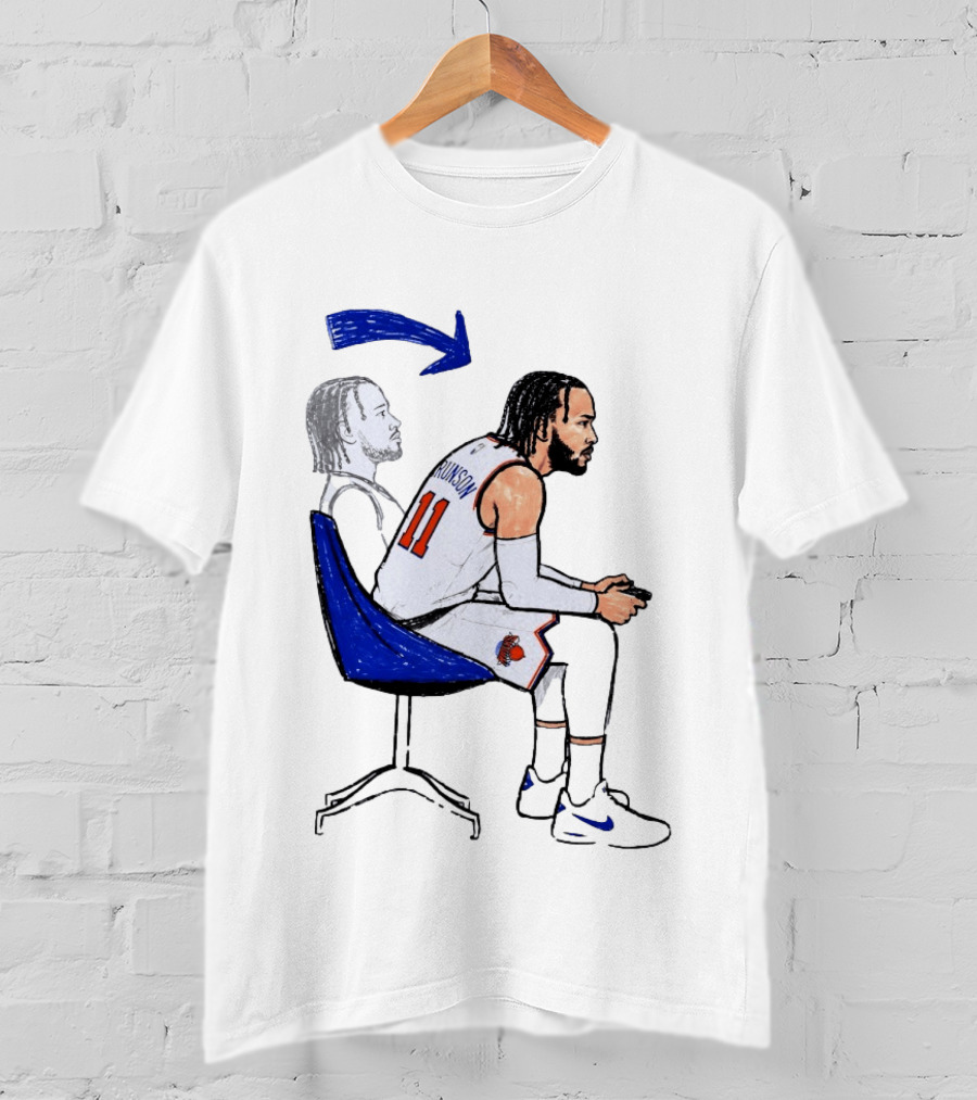 Jalen Brunson 11 Relaxed New York Knicks Cartoon T-Shirt