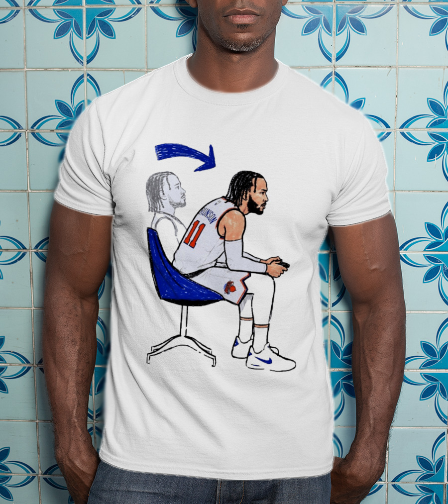 Jalen Brunson 11 Relaxed New York Knicks Cartoon T-Shirt