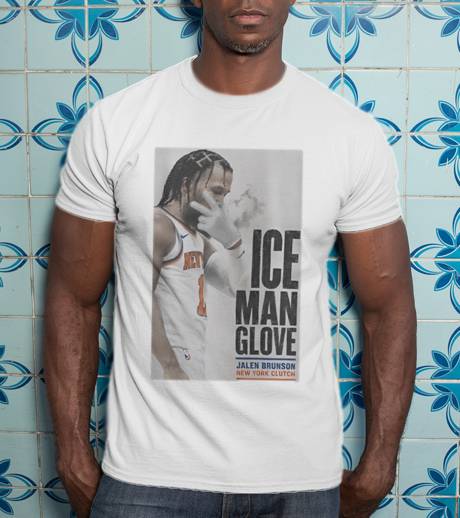 Jalen Brunson Ice Man Glove New York Knicks Clutch T-Shirt