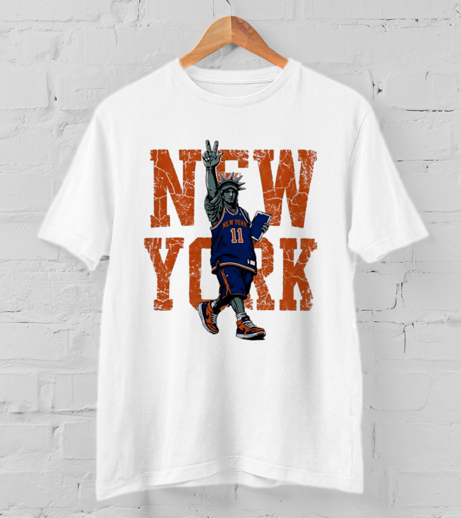 Jalen Brunson New York Knicks NBA Liberty 11 T-Shirt