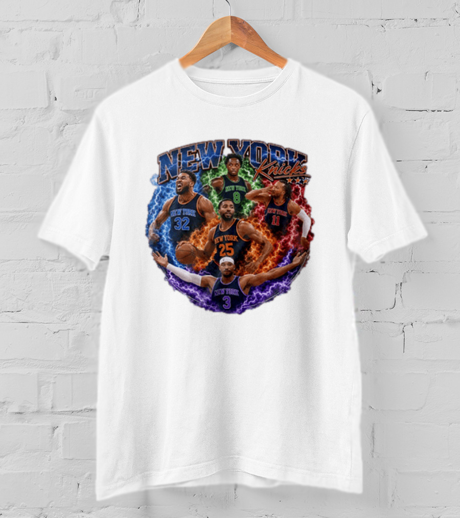 New York Knicks Karl Anthony Towns OG Anunoby Mikal Bridges Jalen Brunson Josh Hart T-Shirt