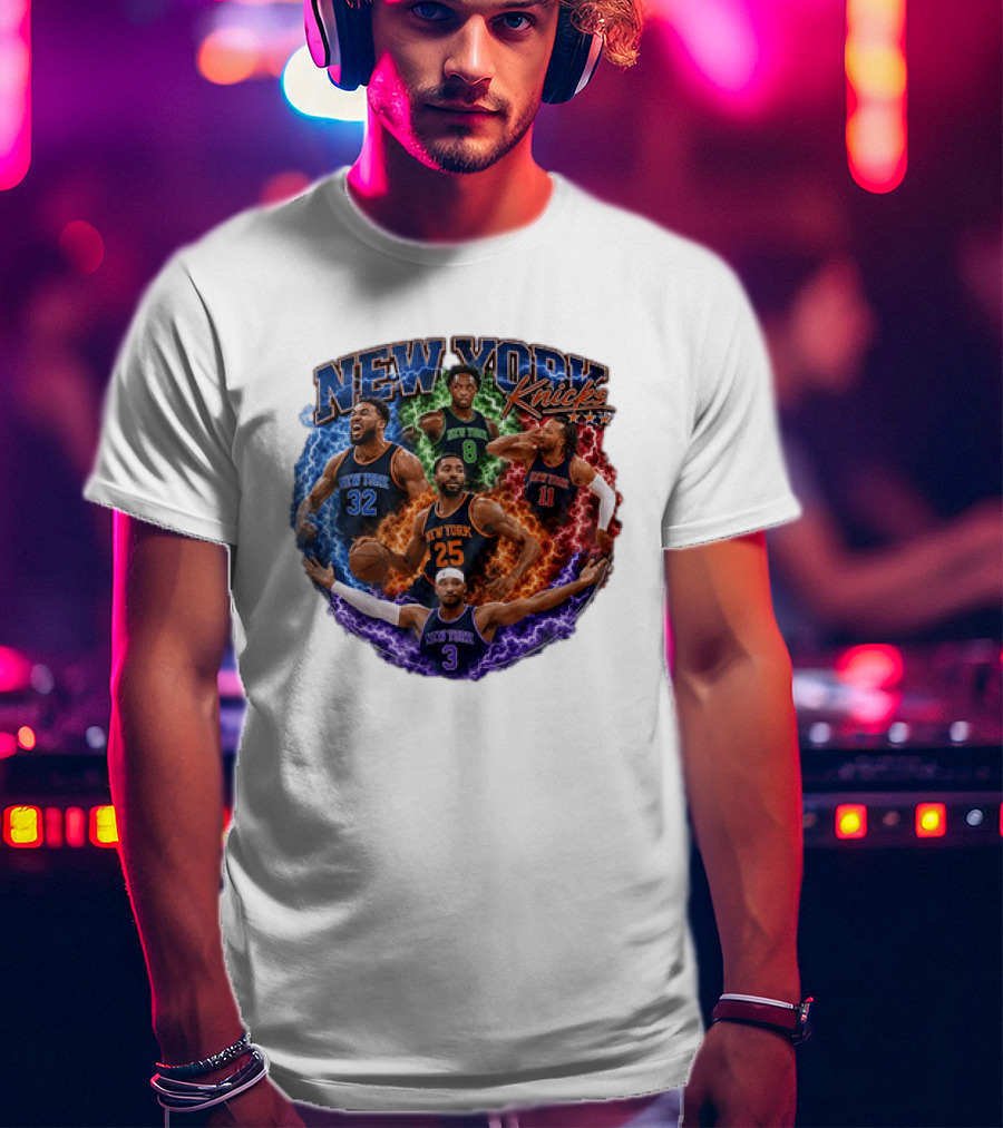 New York Knicks Karl Anthony Towns OG Anunoby Mikal Bridges Jalen Brunson Josh Hart T-Shirt