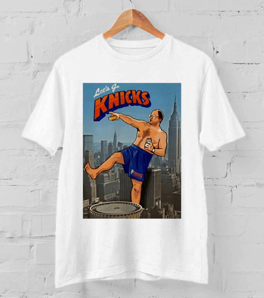 Let's Go Knicks New York George Costanza Statue Of Liberty T-Shirt