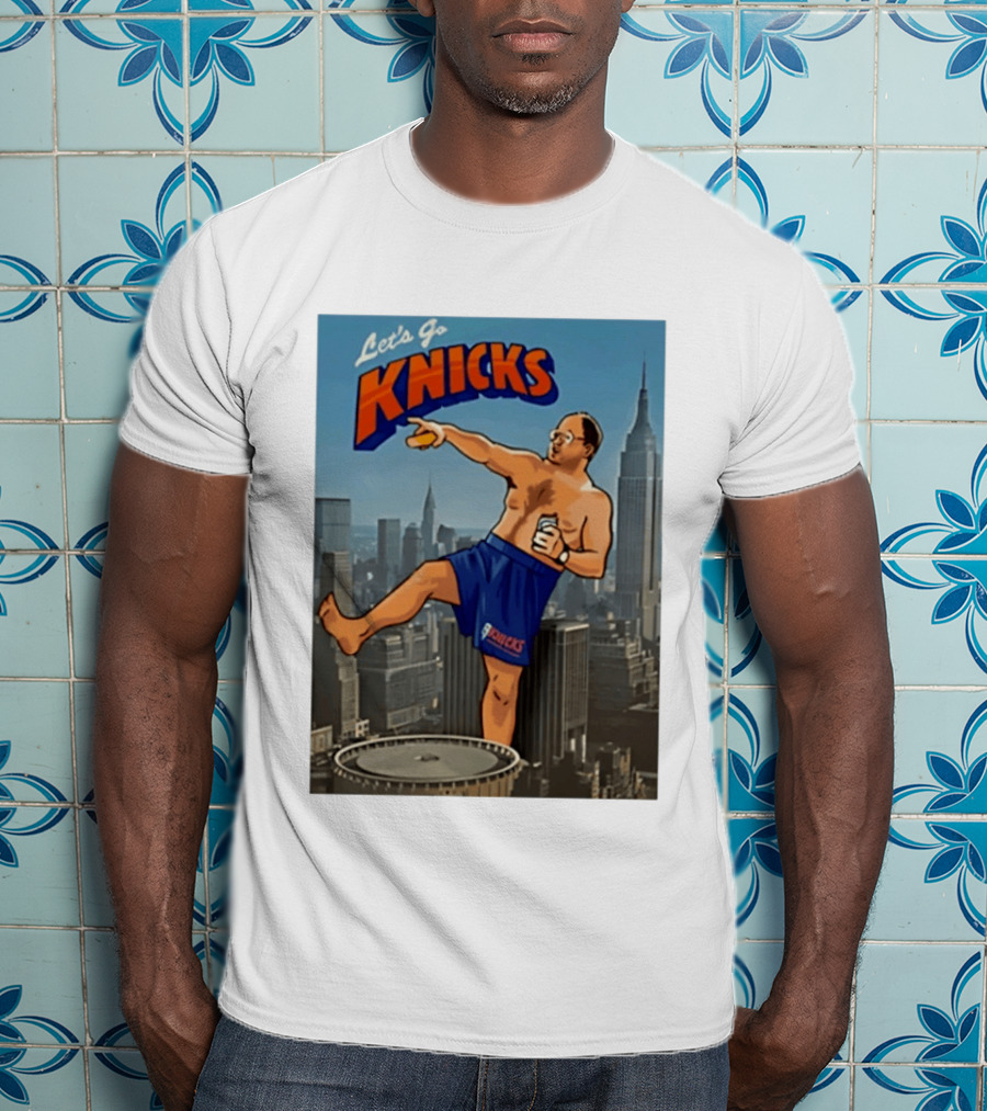Let's Go Knicks New York George Costanza Statue Of Liberty T-Shirt