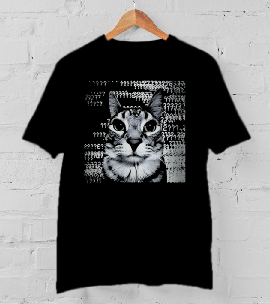 Cat Question Marks T-Shirt