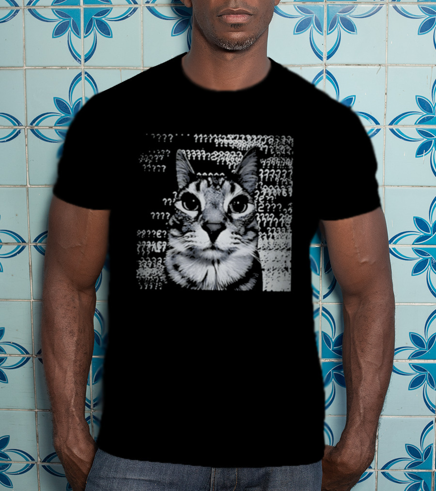 Cat Question Marks T-Shirt