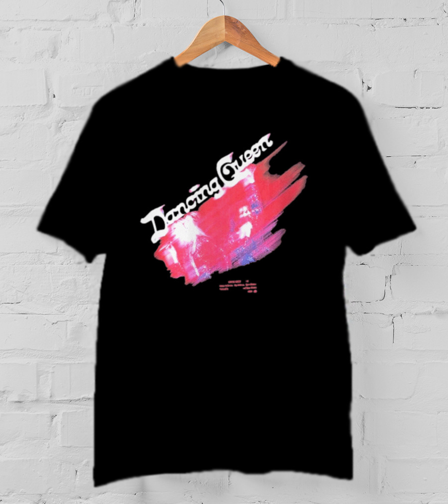 ABBA Dancing Queen Retro Red Brushstroke Photo T-Shirt