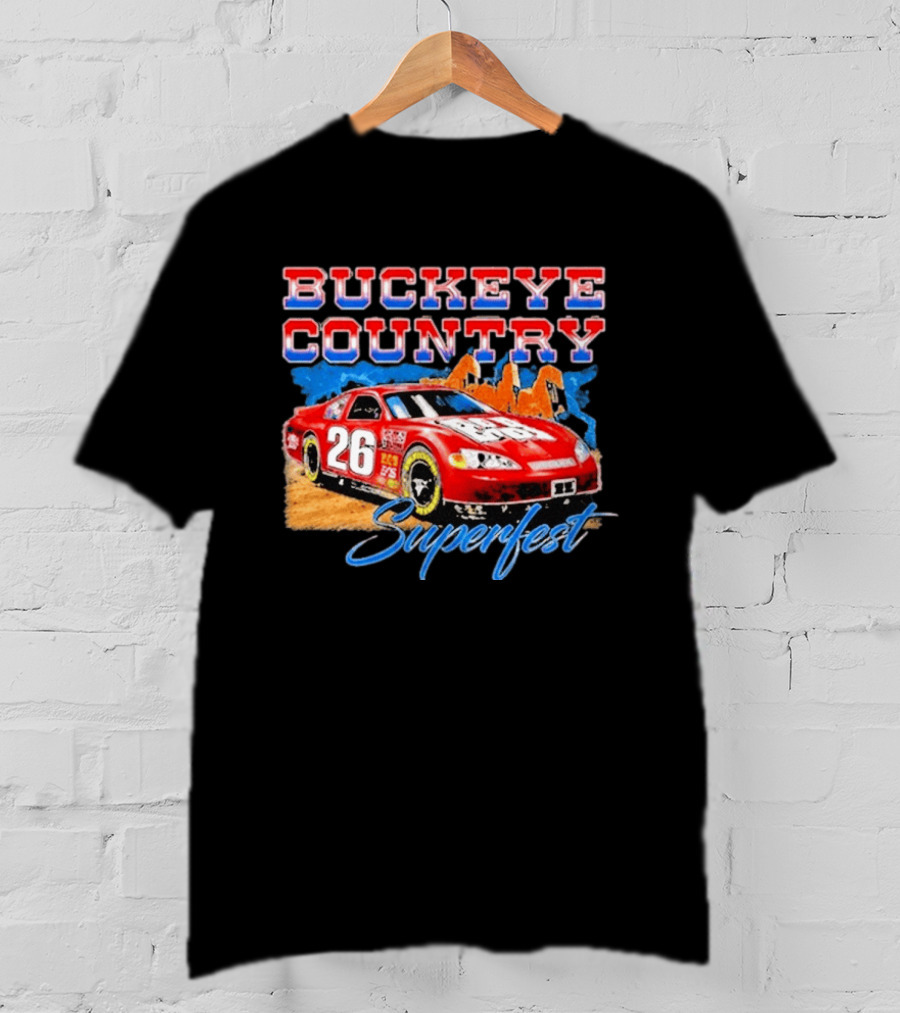 Buckeye Country Superfest 2026 Racing Car 26 T-Shirt