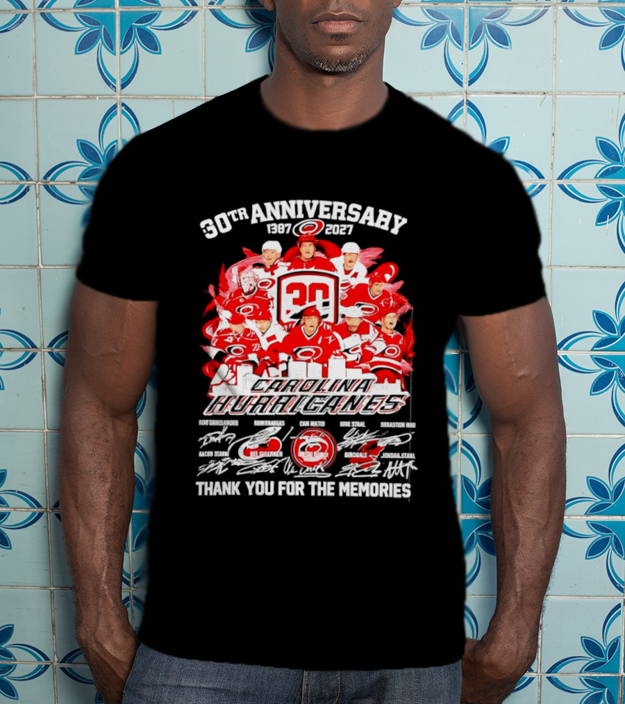 30th Anniversary Carolina Hurricanes 1997 2027 Thank You For The Memories T-Shirt