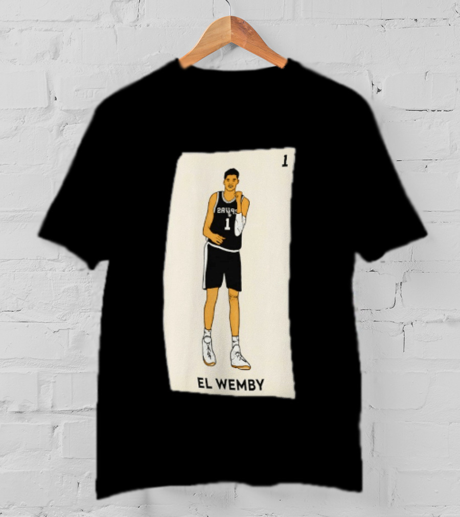 El Wemby Victor Wembanyama San Antonio Spurs Basketball 1 NBA Card T-Shirt