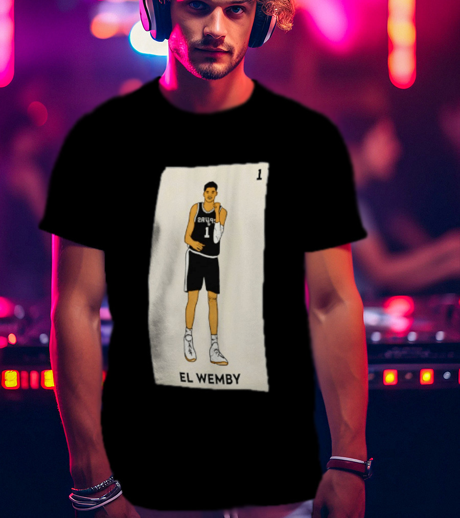 El Wemby Victor Wembanyama San Antonio Spurs Basketball 1 NBA Card T-Shirt