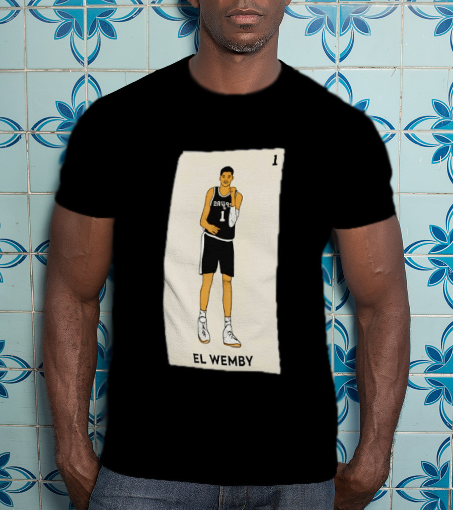 El Wemby Victor Wembanyama San Antonio Spurs Basketball 1 NBA Card T-Shirt