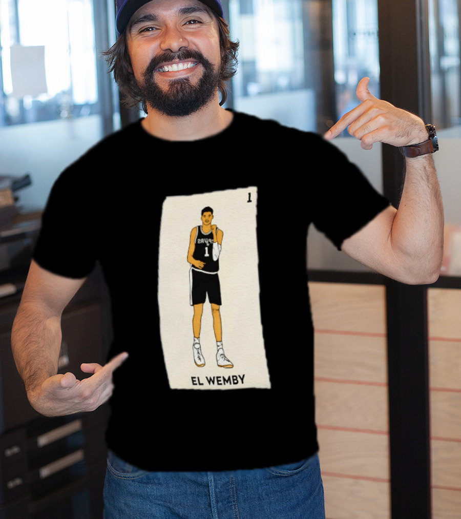 El Wemby Victor Wembanyama San Antonio Spurs Basketball 1 NBA Card T-Shirt