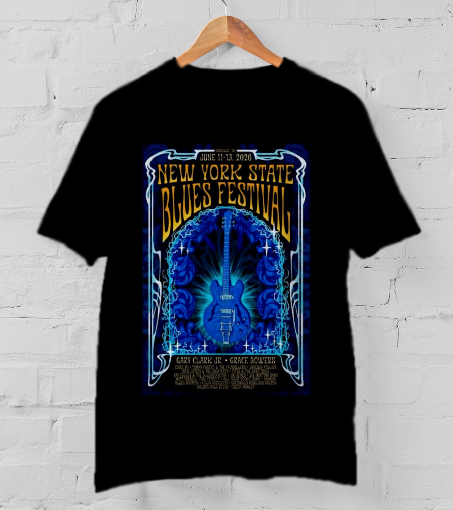 New York State Blues Festival June 11 13 2026 Syracuse NY Featuring Gary Clark Jr Grace Bowers T-Shirt