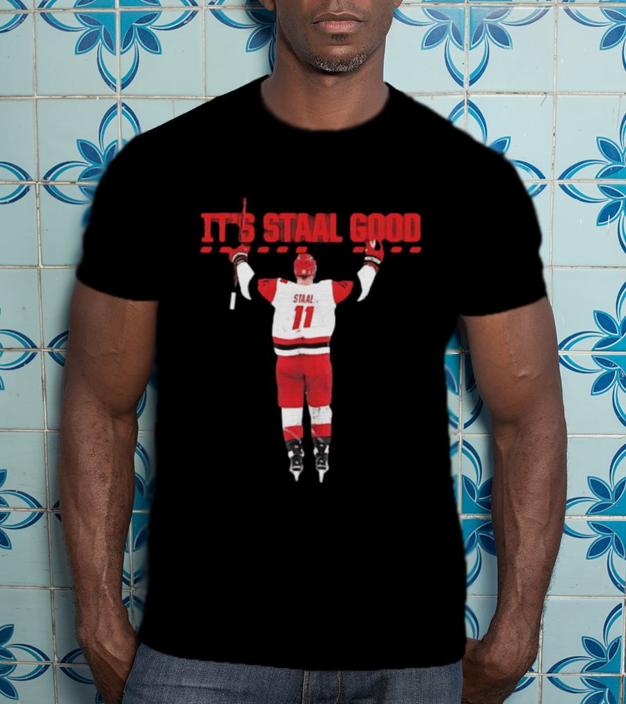 Jordan Staal Carolina Hurricanes It's Staal Good 11 Hockey Celebration T-Shirt