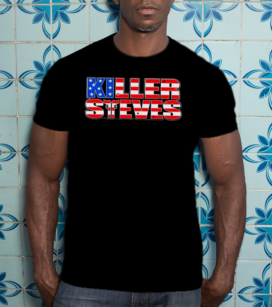 Killer Steves American Flag Stars And Stripes T-Shirt