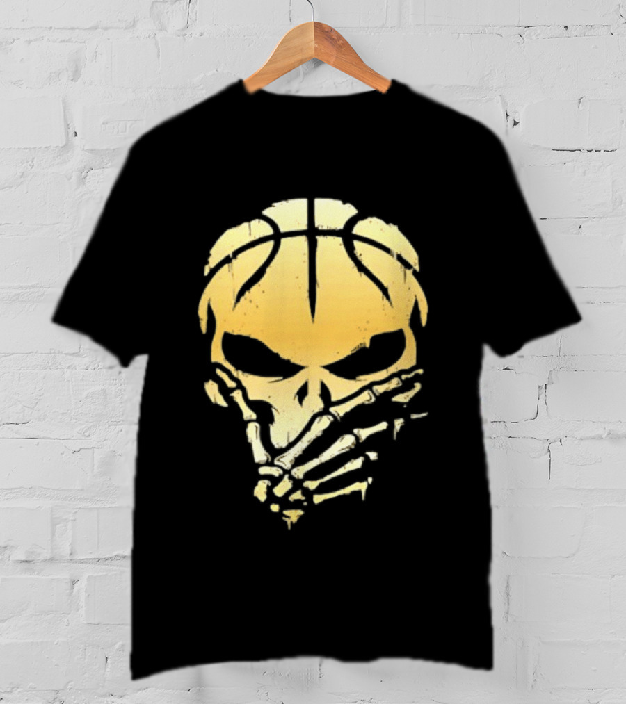 The Brunisher Gold Jalen Brunson Knicks Skull Basketball T-Shirt