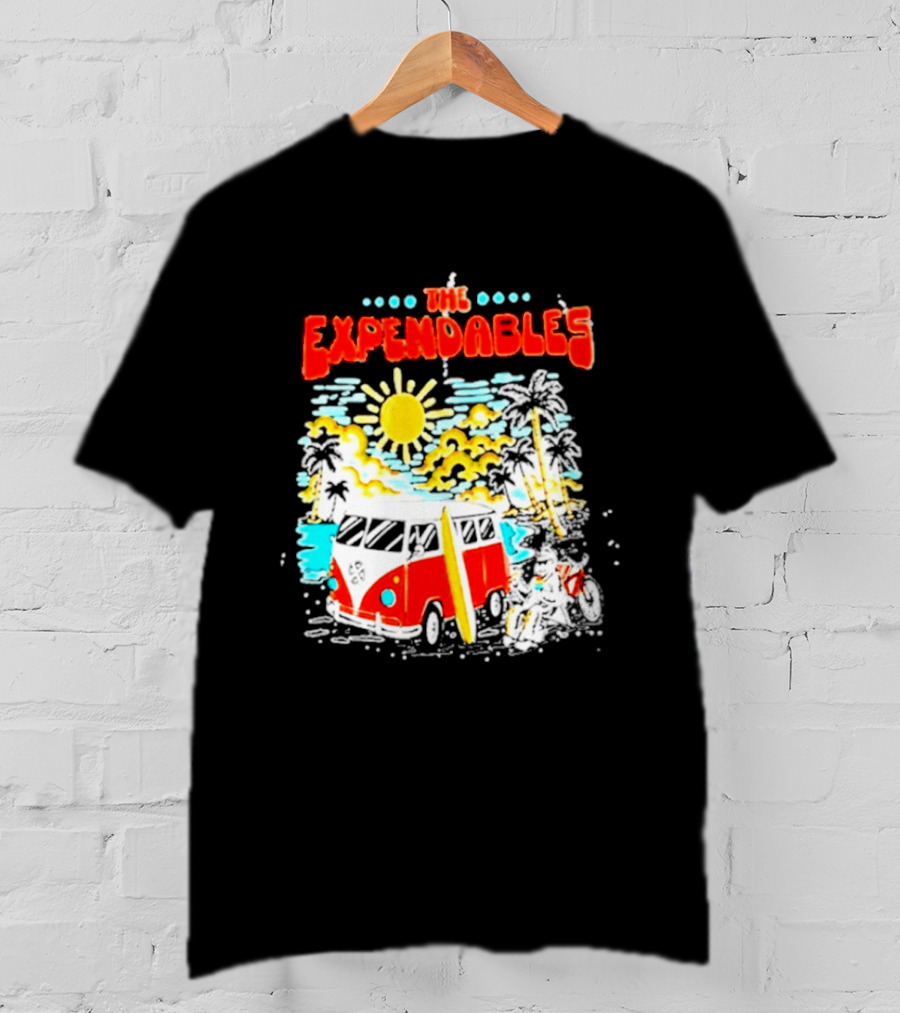 The Expendables Santa Cruz California Surf Van Beach Scene T-Shirt