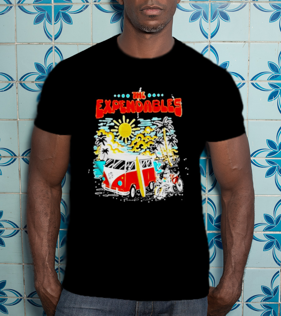 The Expendables Santa Cruz California Surf Van Beach Scene T-Shirt