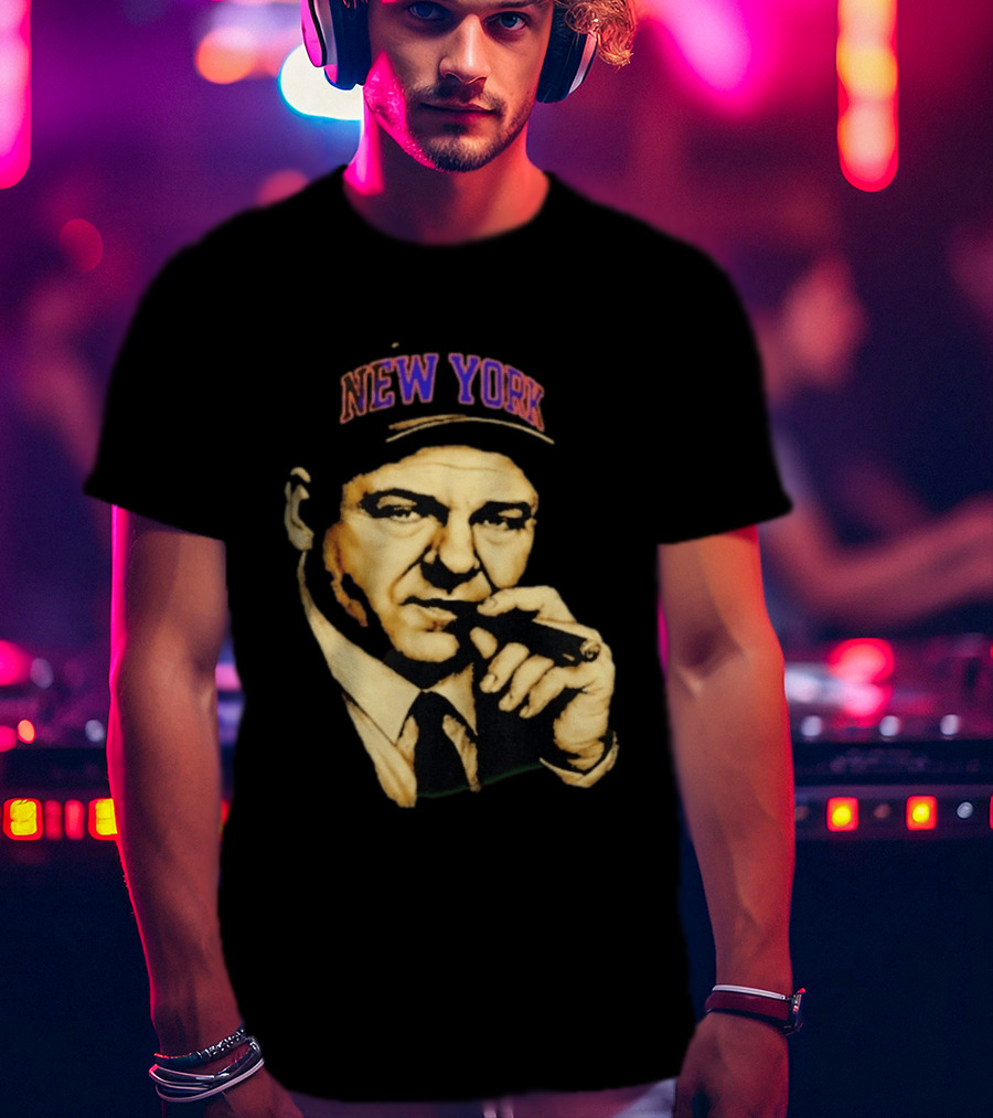 Tony Soprano Cigar New York Knicks Basketball Iconic Fusion T-Shirt