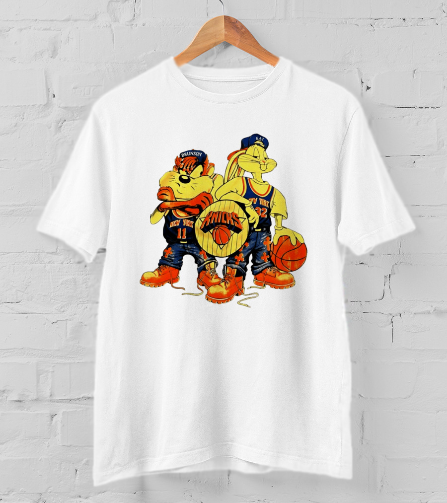 New York Knicks Bugs Bunny Taz NBA Finals Players Madison Square Garden T-Shirt