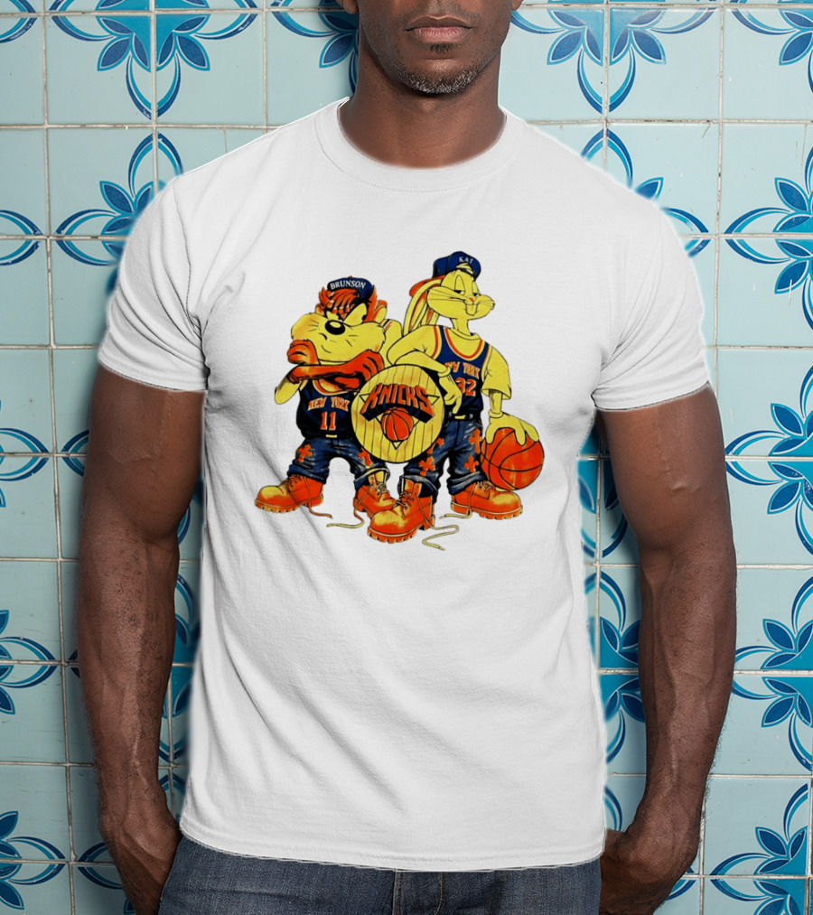 New York Knicks Bugs Bunny Taz NBA Finals Players Madison Square Garden T-Shirt