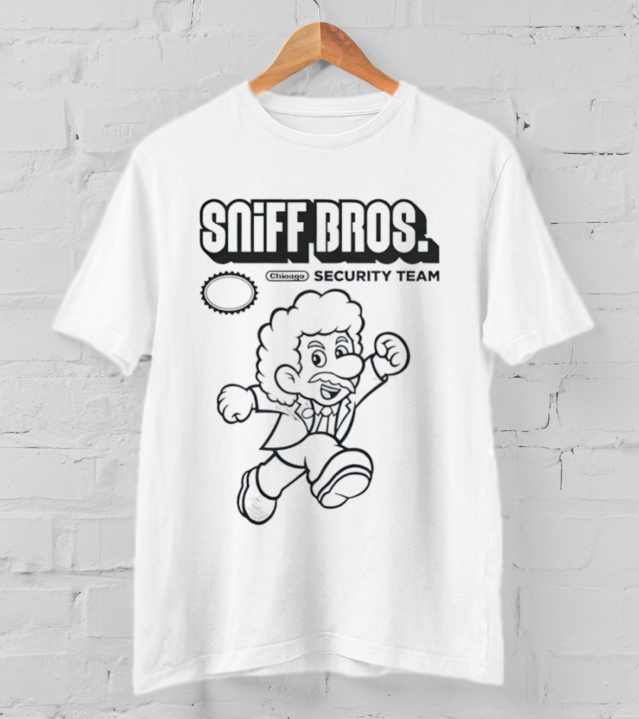 Chicago Bulls NBA Sniff Bros Security Team Mario Bros T-Shirt