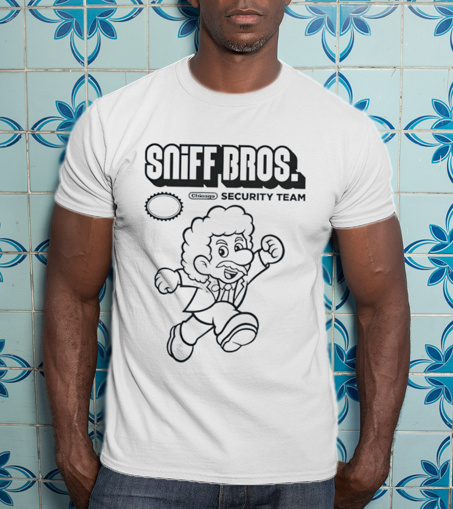 Chicago Bulls NBA Sniff Bros Security Team Mario Bros T-Shirt