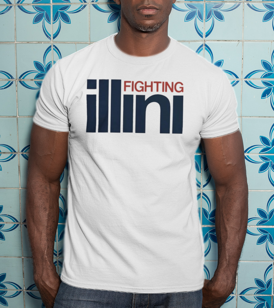 Illinois Fighting Illini Navy Blue And Orange T-Shirt
