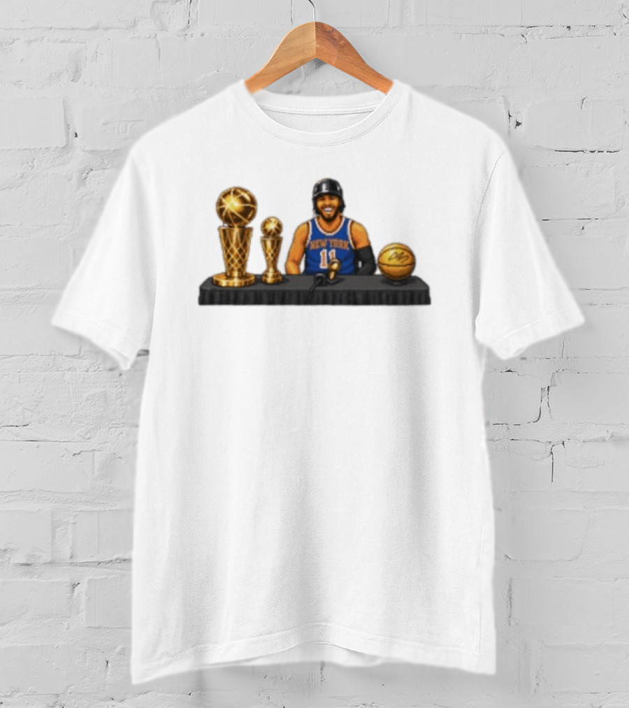 New York Knicks Jalen Brunson King Of NY Video Game 11 Basketball Trophies T-Shirt