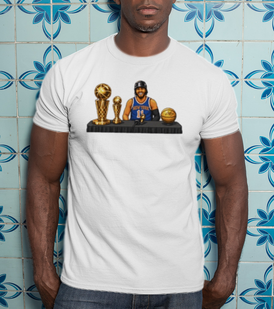 New York Knicks Jalen Brunson King Of NY Video Game 11 Basketball Trophies T-Shirt