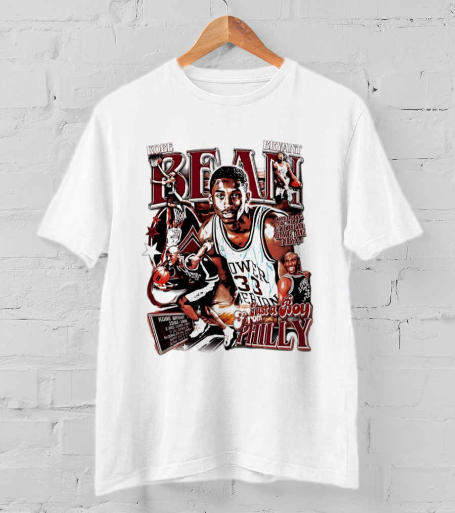 Kobe Bryant Bean Lower Merion High School Just A Boy From Philly 33 Jersey Basketball Legends T-Shirt