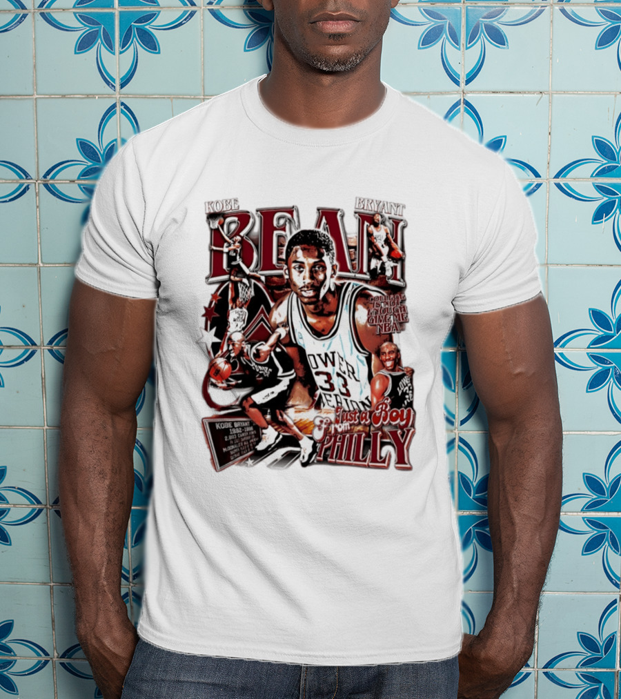 Kobe Bryant Bean Lower Merion High School Just A Boy From Philly 33 Jersey Basketball Legends T-Shirt
