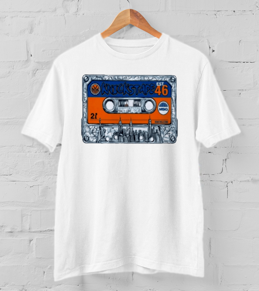 New York Knicks Knickstape Cassette EST 46 MSG Mixtape Graffiti T-Shirt