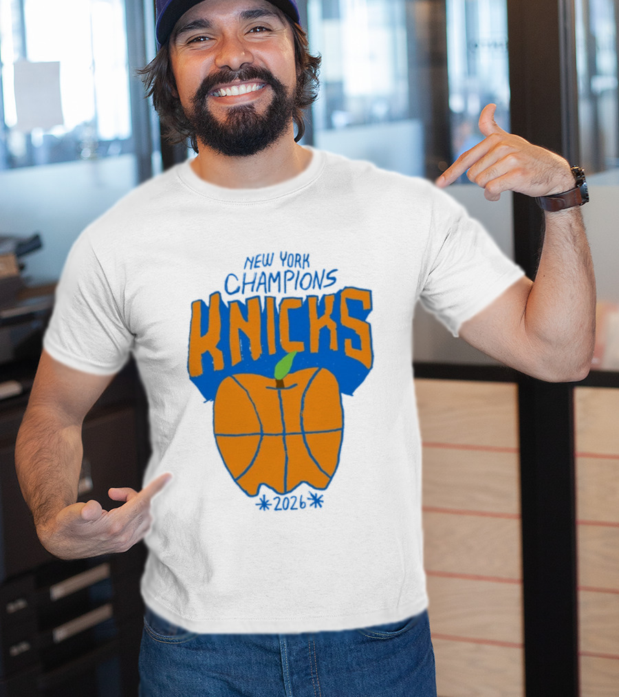New York Champions Knicks Big Apple 2026 T-Shirt