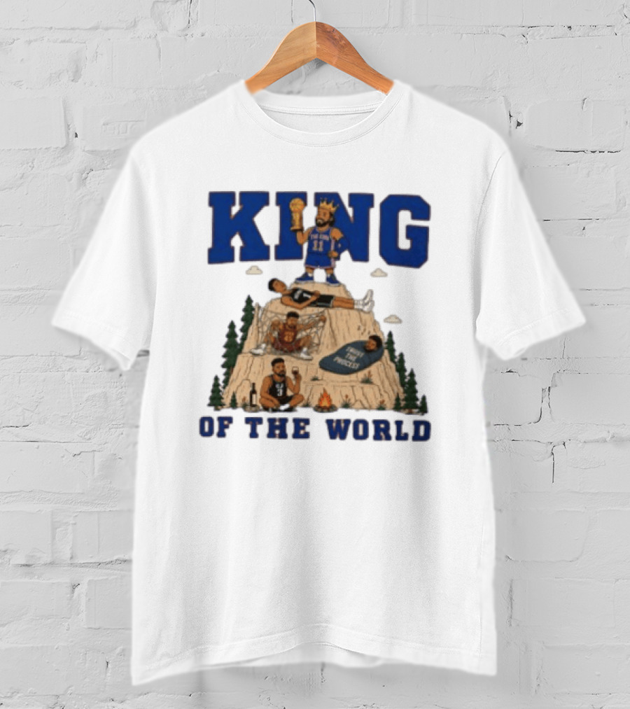 New York Knicks NBA Jalen Brunson King Of The World Basketball Champions T-Shirt