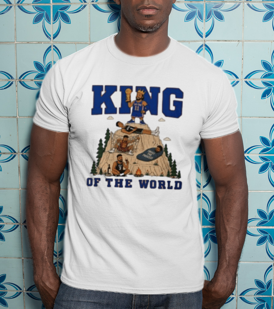 New York Knicks NBA Jalen Brunson King Of The World Basketball Champions T-Shirt