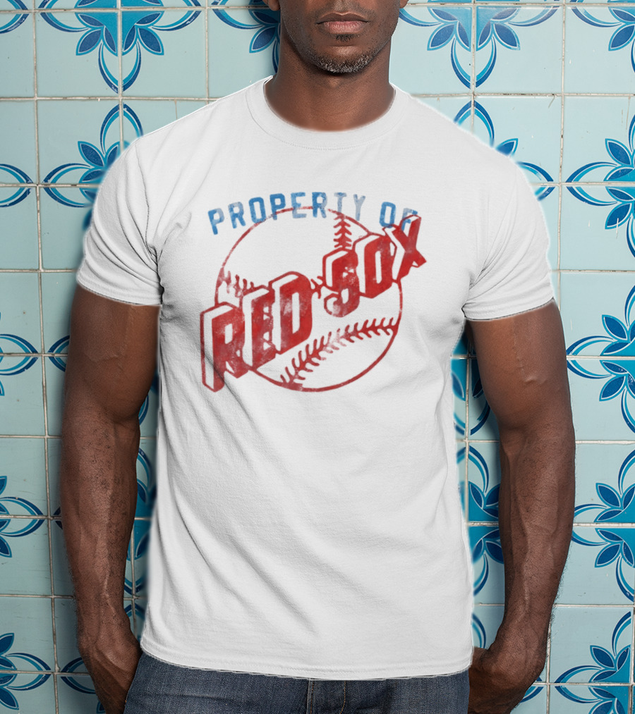 Property Of Boston Red Sox Cooperstown Baseball Classic Red Sox XXL T-Shirt