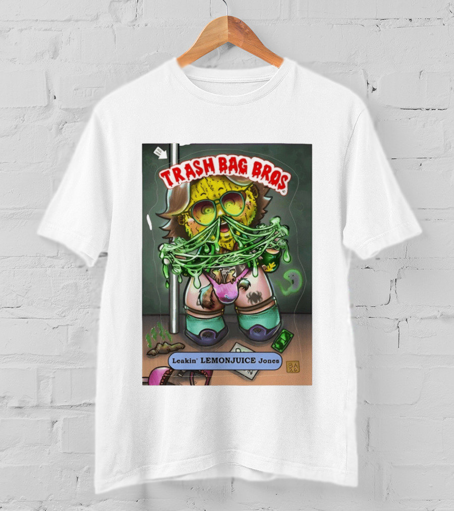 Trash Bag Bros Leakin Lemonjuice Jones Retro Style Comic T-Shirt